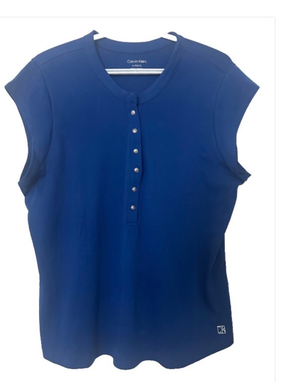 Calvin Klein Women's SZ XL Sleeveless Vibrant Blue Pullover Top